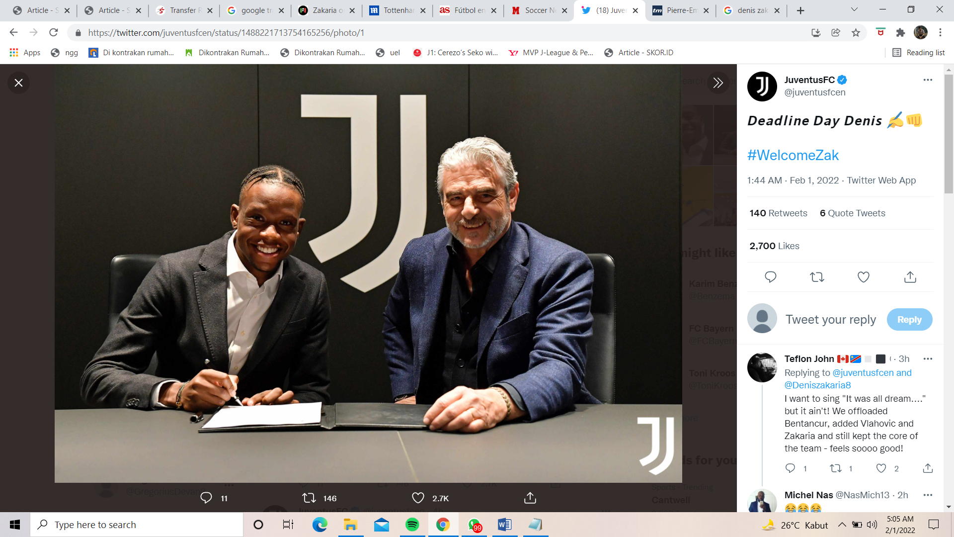 Denis Zakaria: Bergabung ke Juventus Langkah Besar dalam Karier Saya