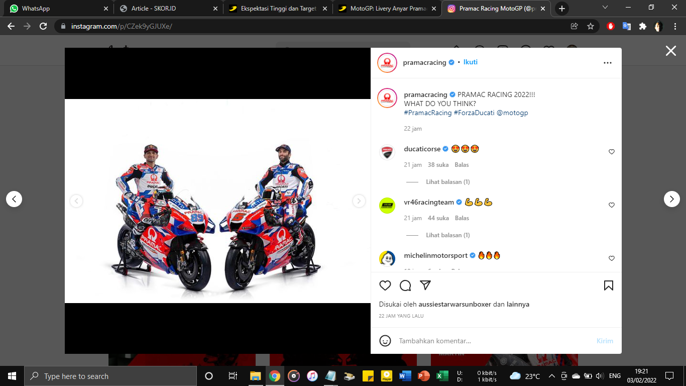 MotoGP Indonesia 2022: Enea Bastianini ''Bantu'' Lancarkan Strategi Johann Zarco di Mandalika