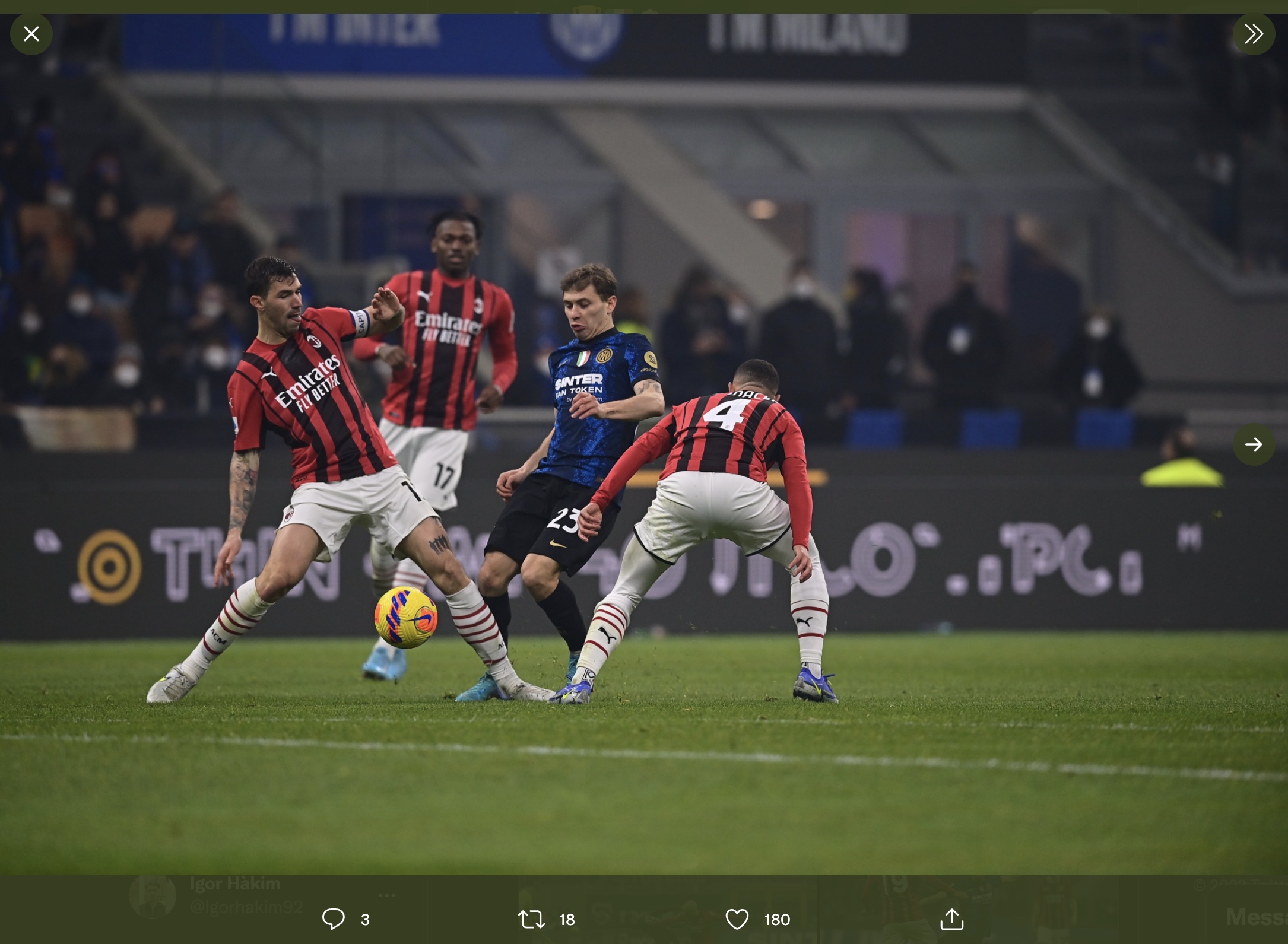 Hasil Inter Milan vs AC Milan di Liga Italia: Rossoneri Keluar sebagai Pemenang Derby della Madonnina