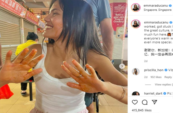 Emma Raducanu Berbagi Foto Luka Tangan Melepuh saat Liburan di Singapura