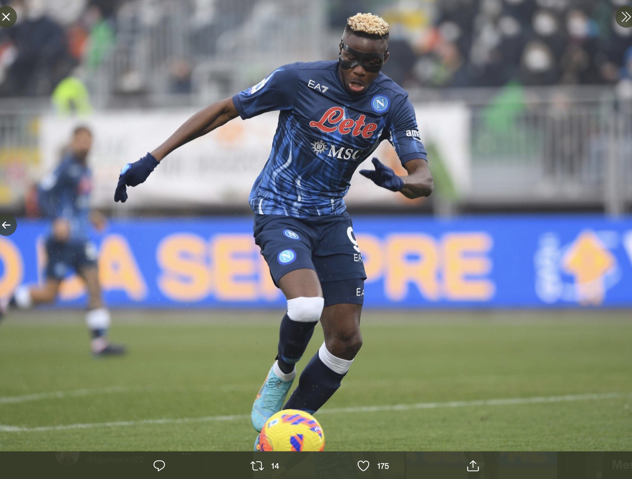 Venezia 0-2 Napoli: Victor Osimhen Tatap Laga Melawan Inter Milan