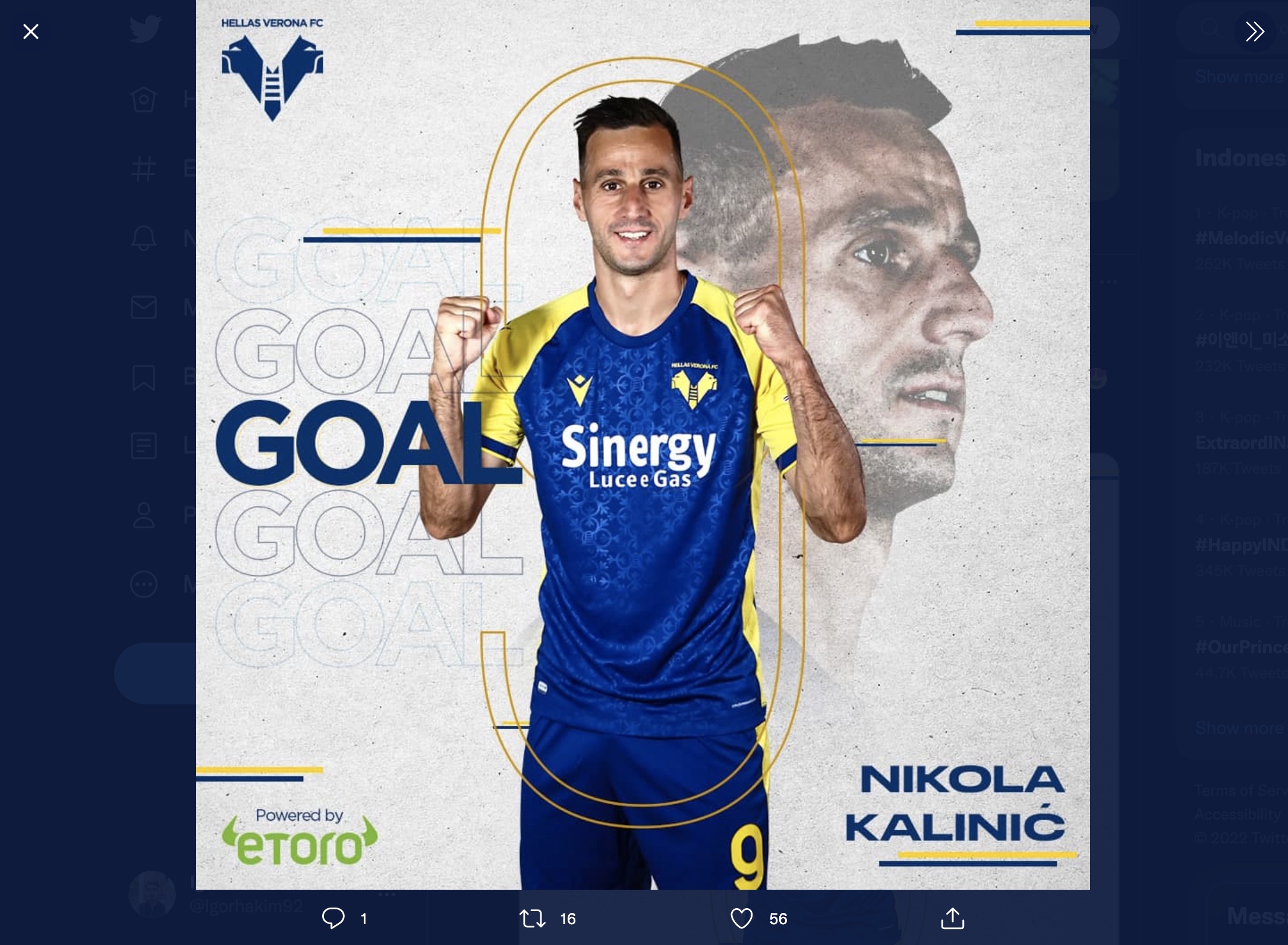Kalah dari Juventus, Nikola Kalinic Langsung Putus Kontrak dengan Hellas Verona