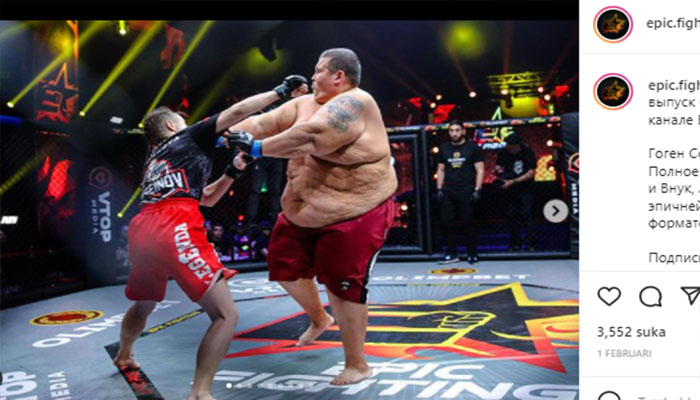 Pertarungan MMA Paling Aneh, Raksasa Pria vs Liliput Wanita