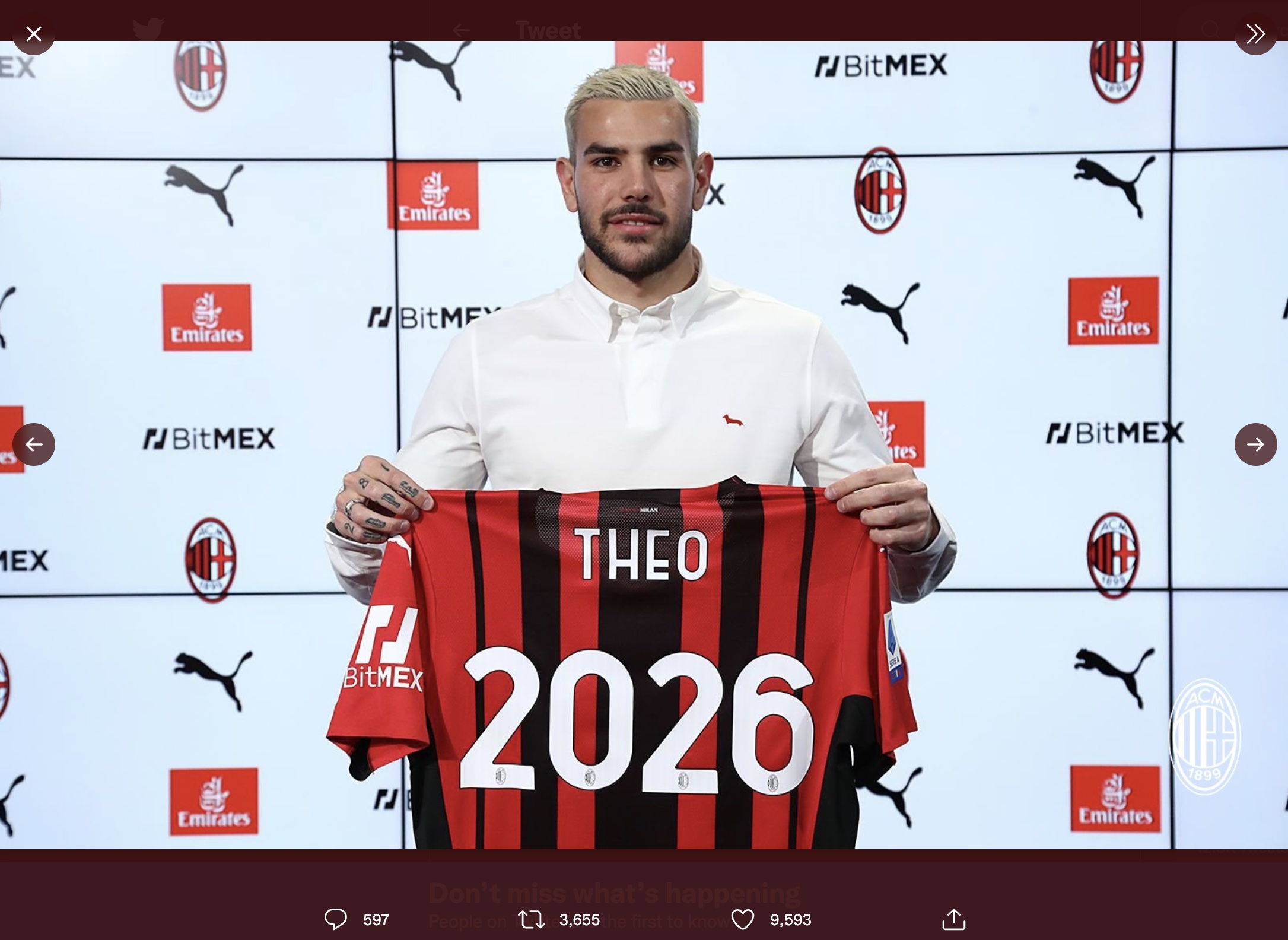 Theo Hernandez Resmi Perpanjang Kontrak dengan AC Milan