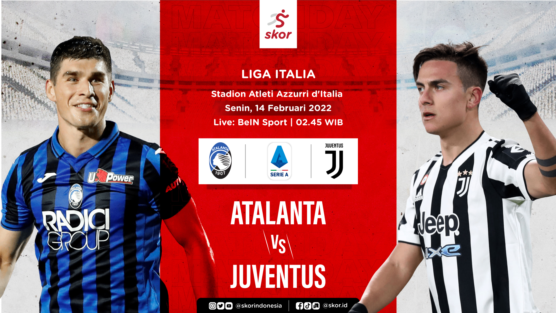 Link Live Streaming Atalanta vs Juventus di Liga Italia