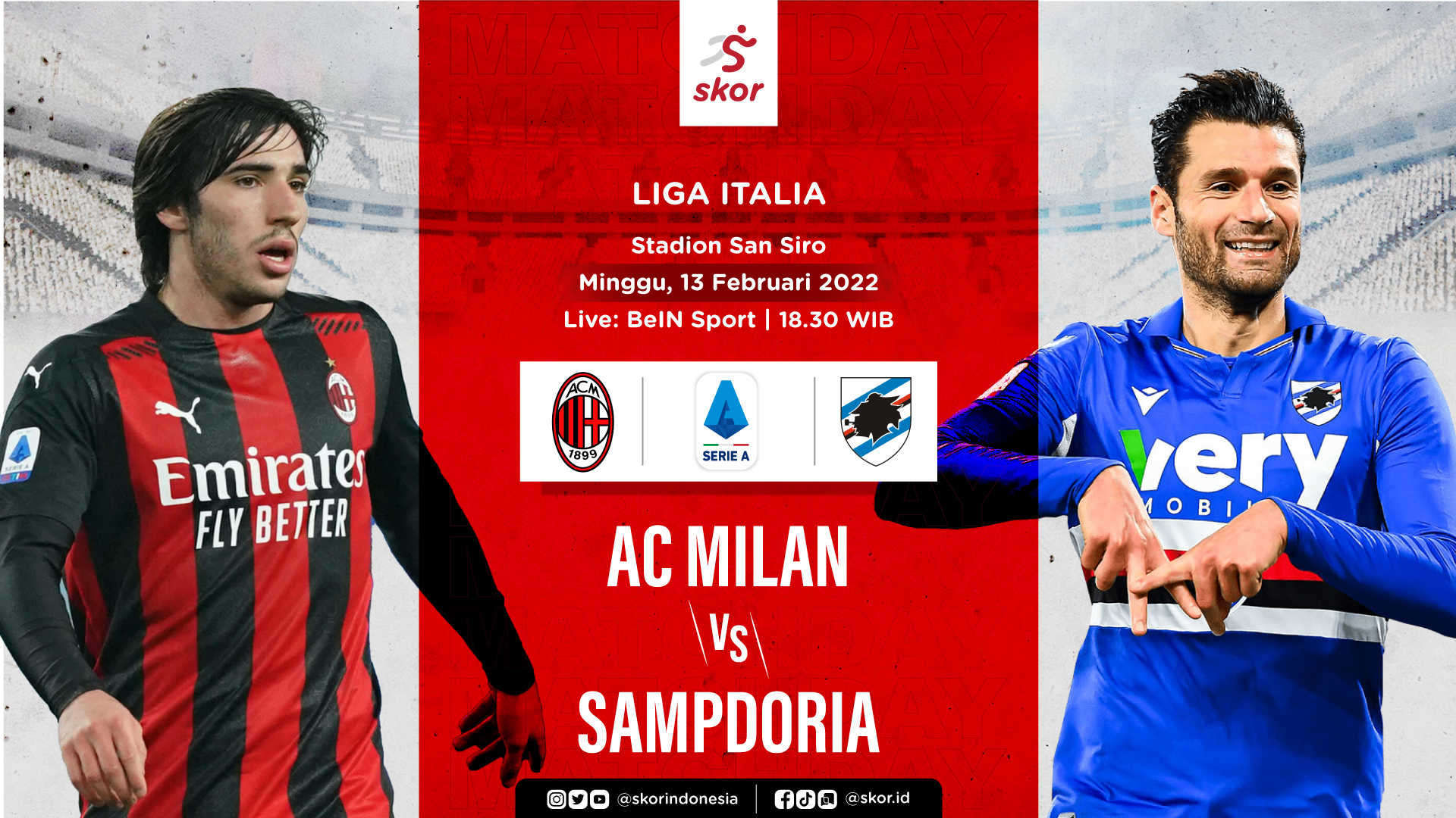Prediksi AC Milan vs Sampdoria: I Rossonerri Berpeluang Ambil Alih Puncak Klasemen