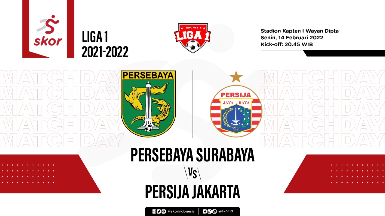 LIVE Update: Persebaya vs Persija di Liga 1 2021-2022