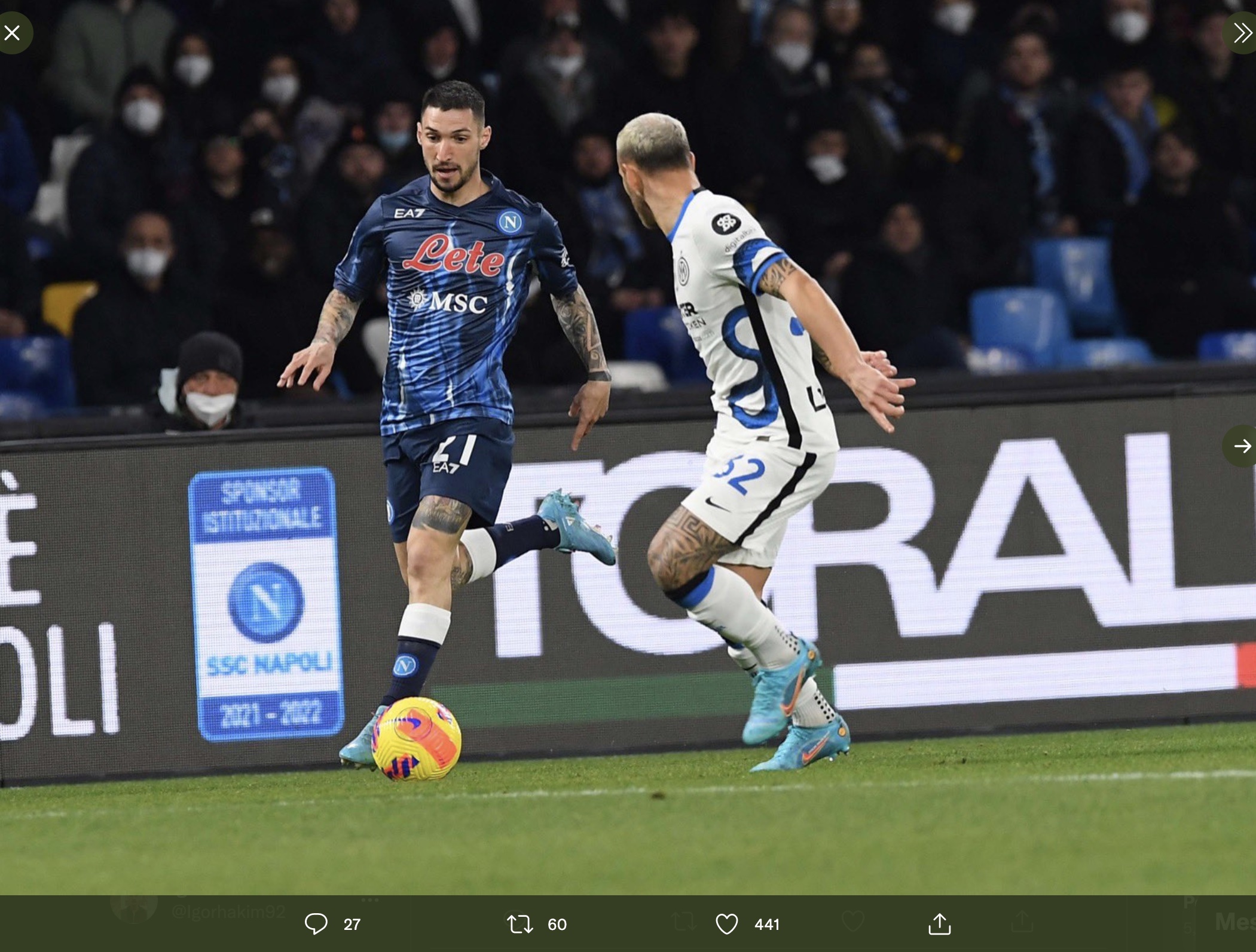 Lawan Barcelona, Napoli Tanpa Matteo Politano dan Stanislav Lobotka