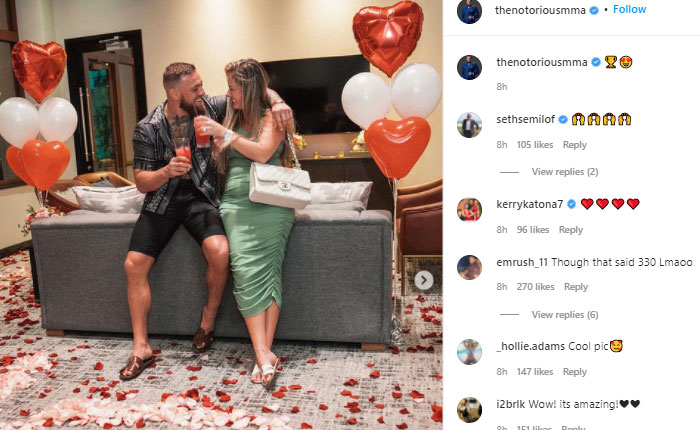Conor McGregor Mencium Dee Devlin Sepanjang Latihan di Hari Valentine