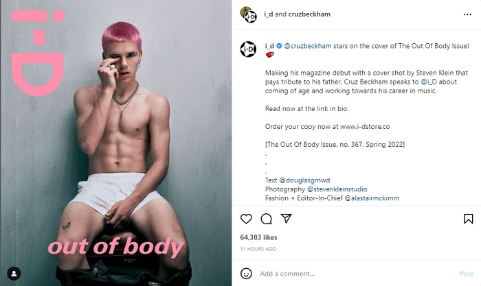 Cruz Beckham Pamer Buzz Cut Pink dan Tato untuk Sampul Majalah i-D 