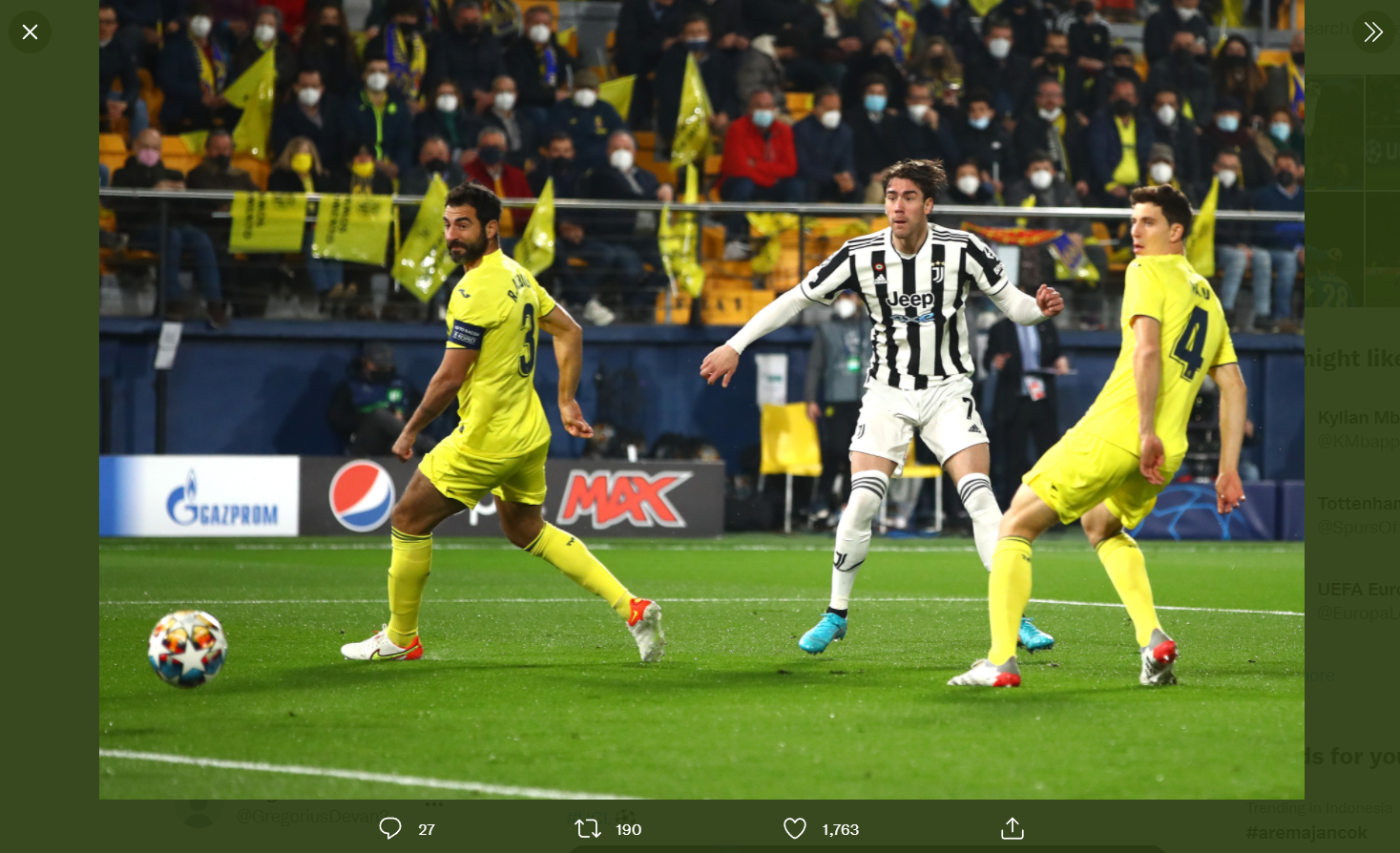 Cetak Gol di Debut Liga Champions, Dusan Vlahovic Tidak Senang dengan Hasil Juventus