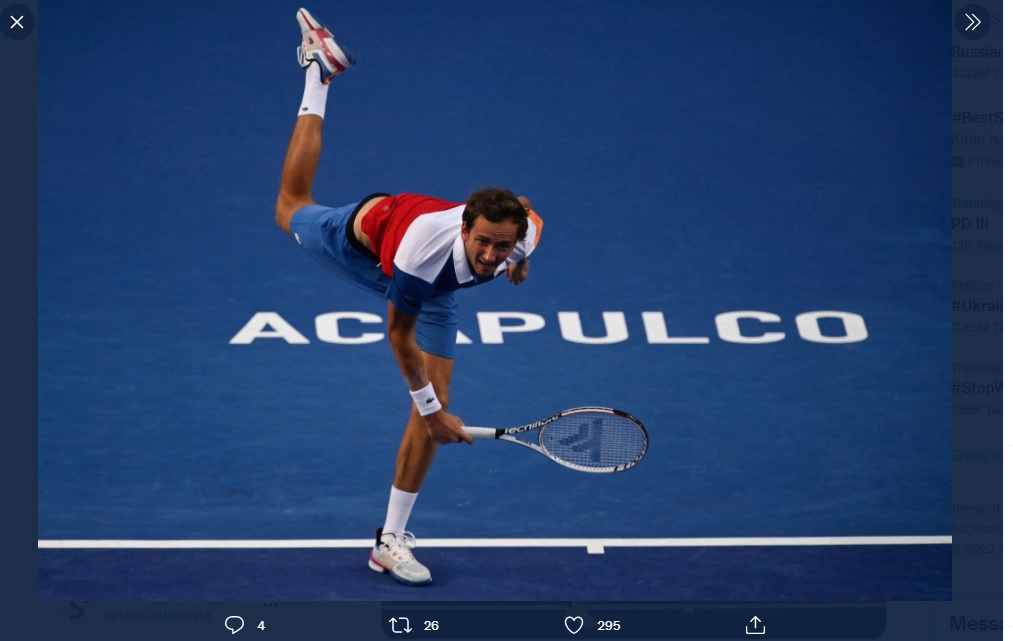 Novak Djokovic Tumbang di Dubai, Daniil Medvedev Jadi Nomor Satu Dunia