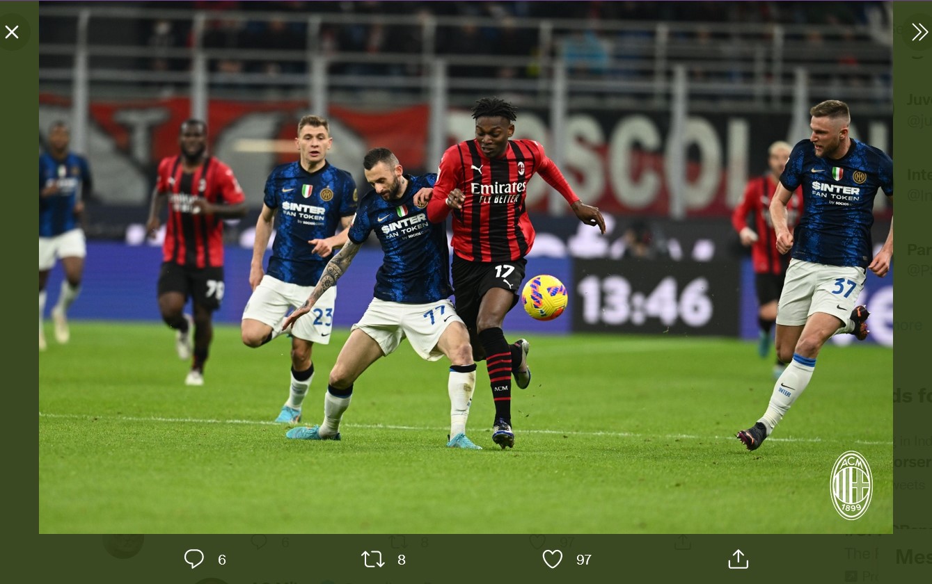 Hasil AC Milan vs Inter Milan: Banyak Peluang Terbuang, Laga Berakhir Imbang