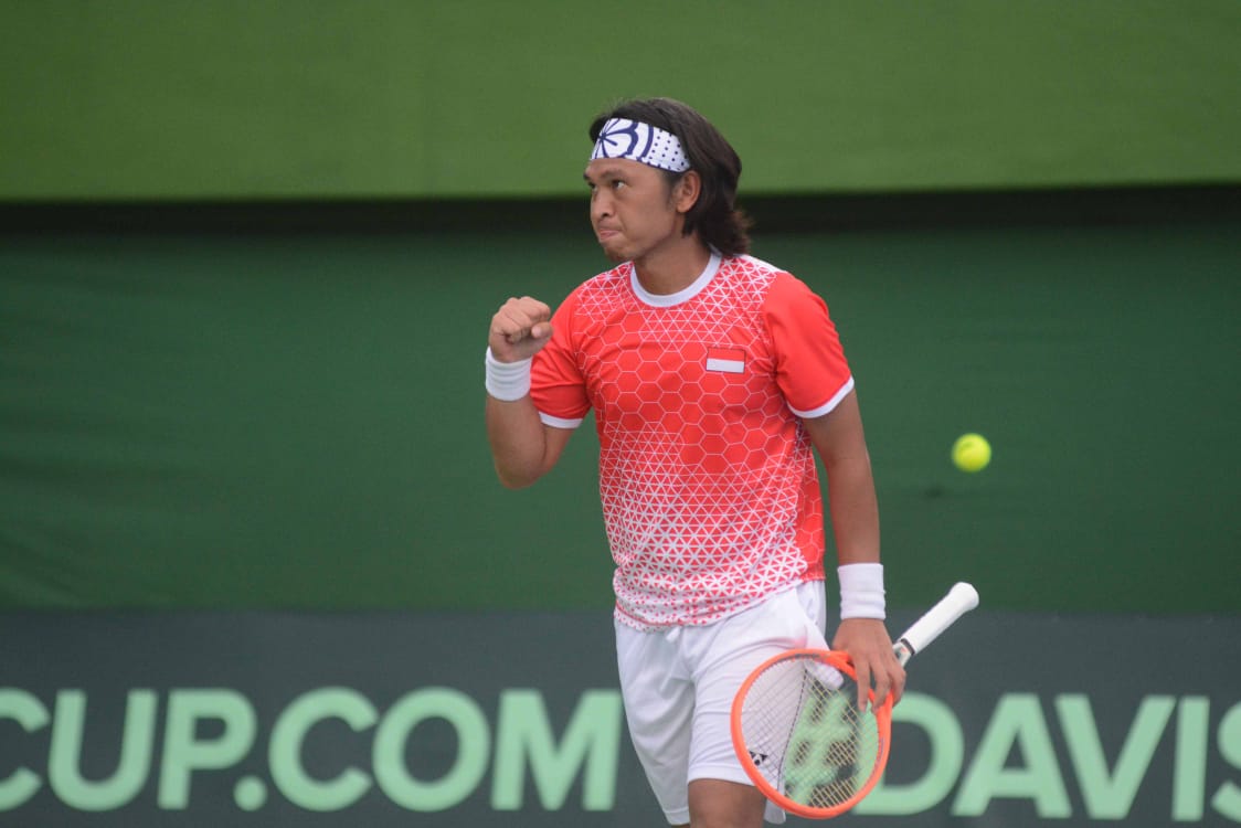 Grup II Davis Cup 2022: Laga Keempat Dihentikan karena Hujan, Indonesia Kunci Kemenangan 3-0