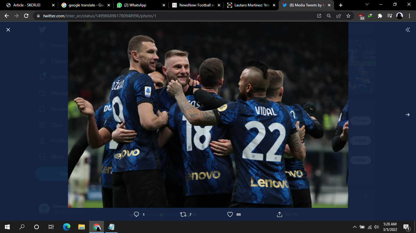 Inter Milan Akhiri Paceklik Kemenangan, Lautaro Martinez Sangat Bahagia
