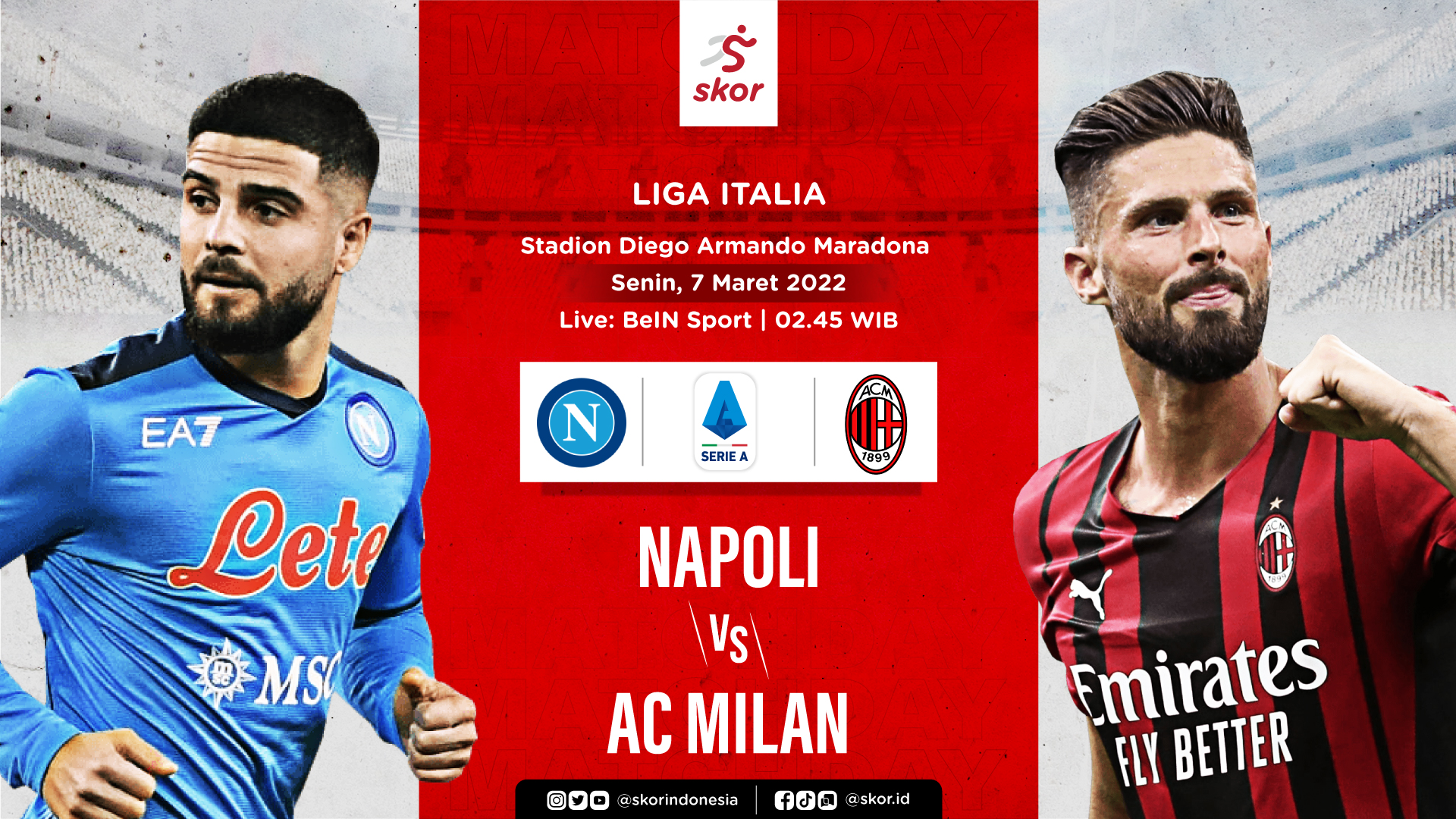 Prediksi Napoli vs AC Milan: Pertarungan demi Puncak Klasemen