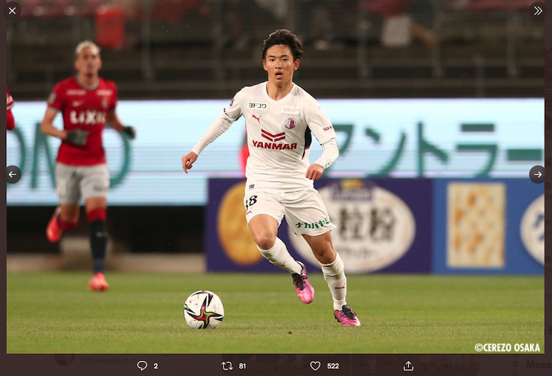 Youngster Cerezo Osaka Berpeluang Patahkan Rekor Takumi Minamino