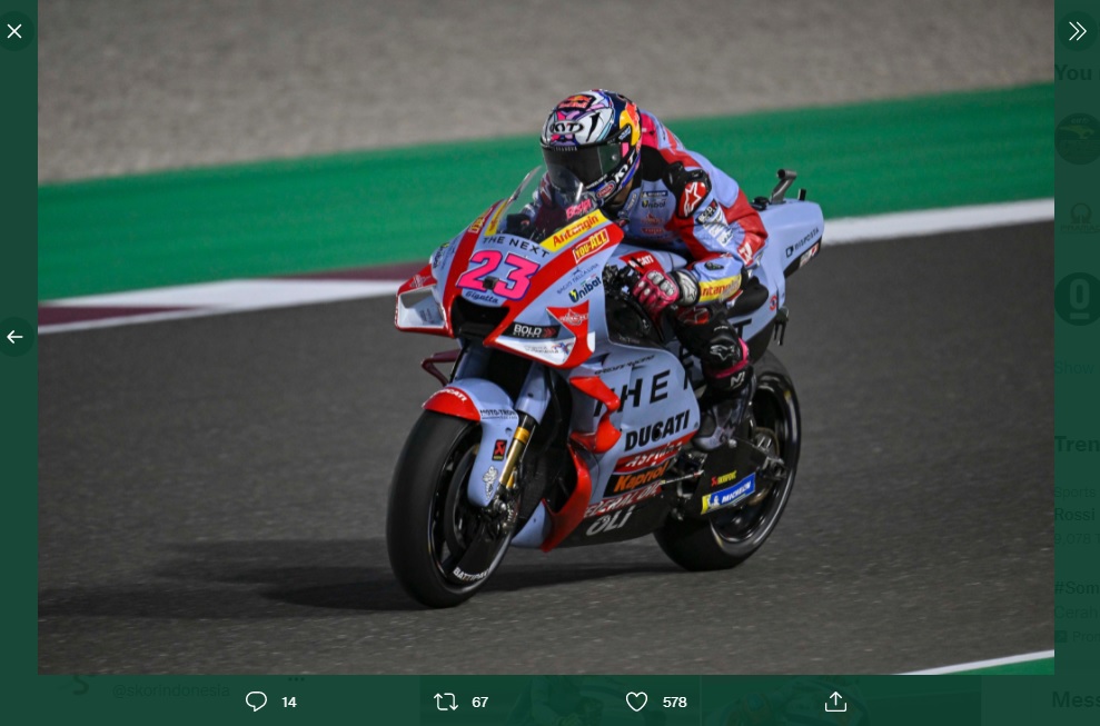 Hasil MotoGP Qatar 2022: Kejutan, Enea Bastianini Rebut Kemenangan Perdana