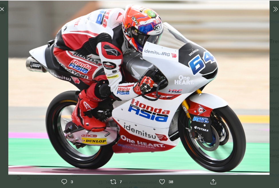 Moto3 GP Qatar 2022: Keteteran di Kualifikasi, Mario Suryo Aji Bertekad Tampil Lebih Baik Saat Balapan