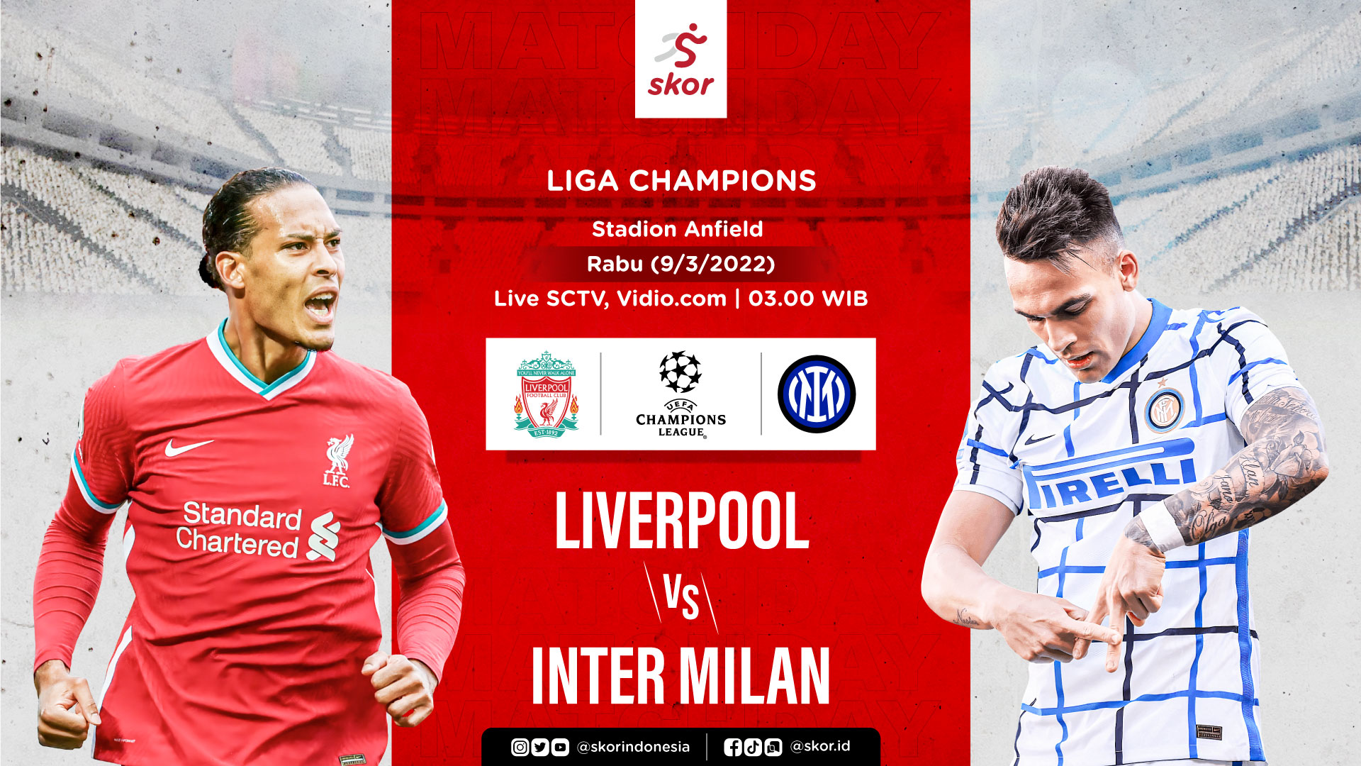 LIVE Update: Liverpool vs Inter Milan di Liga Champions