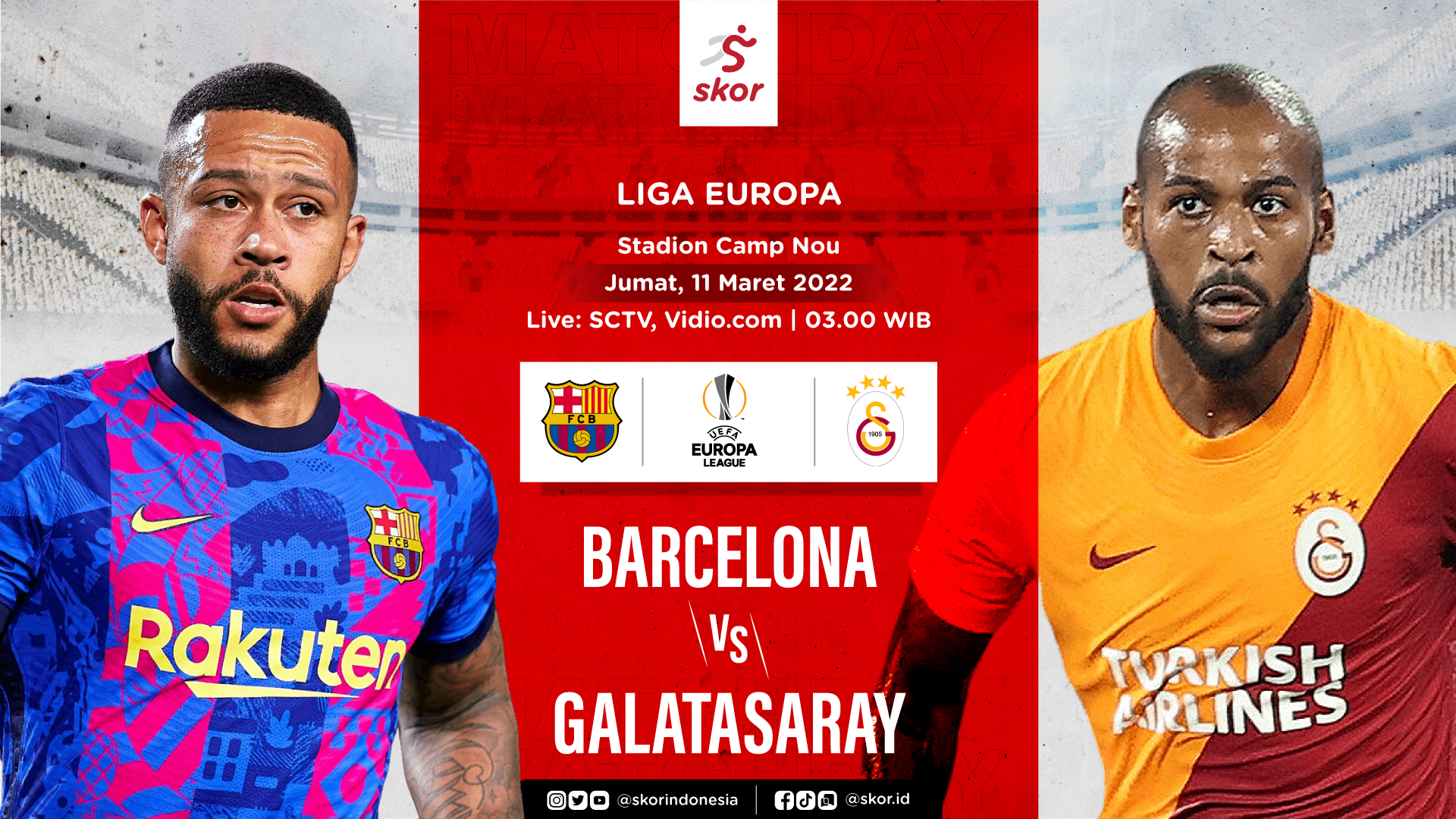 Link Live Streaming Barcelona vs Galatasaray di Liga Europa