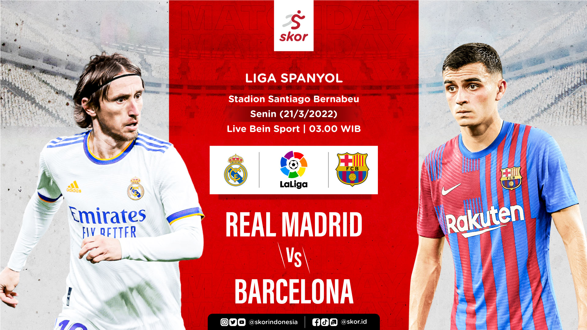 Link Live Streaming El Clasico Real Madrid vs Barcelona di Liga Spanyol