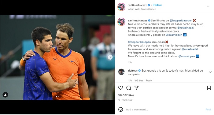 Usai Rafael Nadal, Carlos Alcaraz Bersua Novak Djokovic di Semifinal Madrid Open 2022