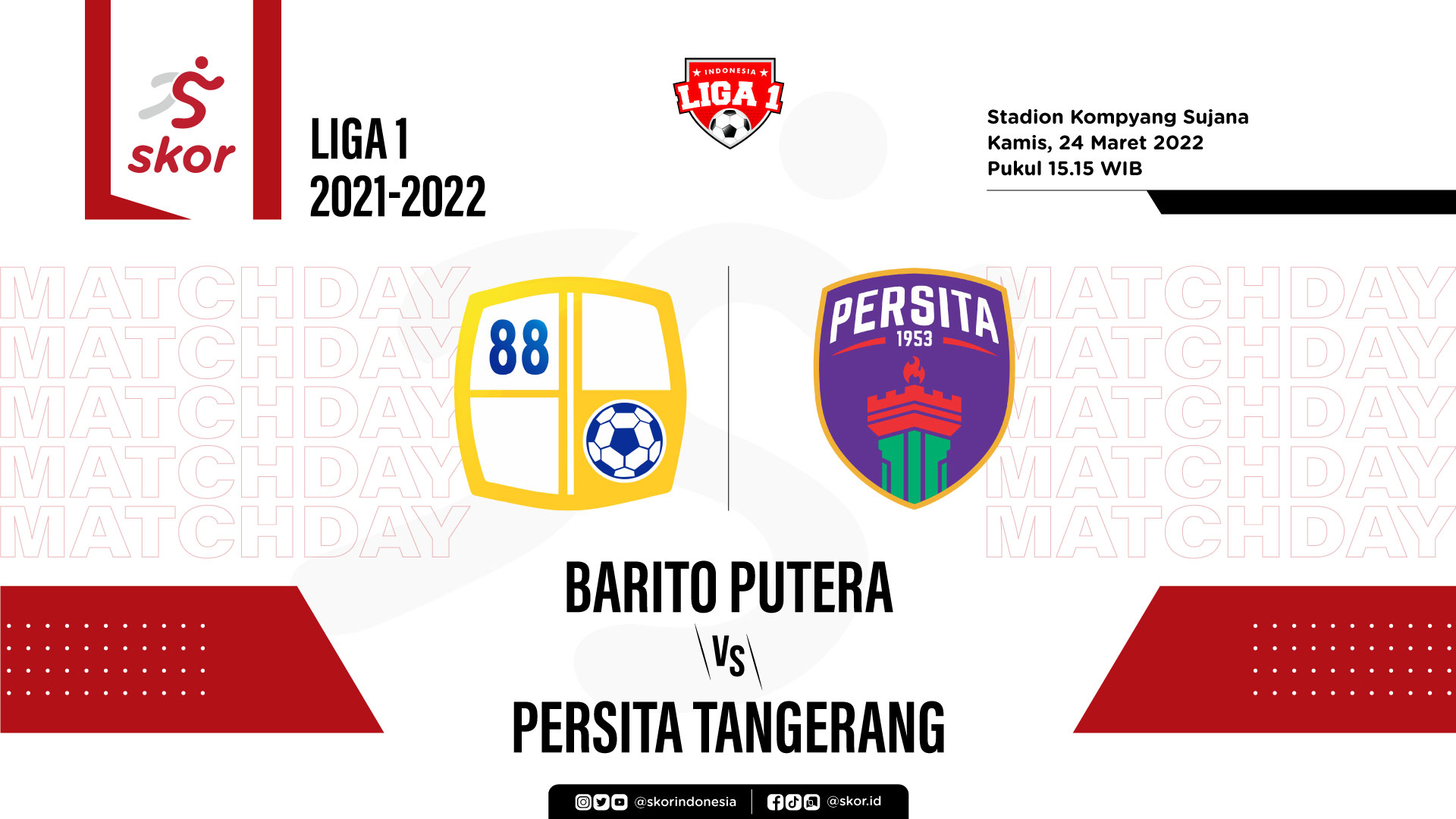 Barito Putera vs Persita Tangerang: Prediksi dan Link Live Streaming