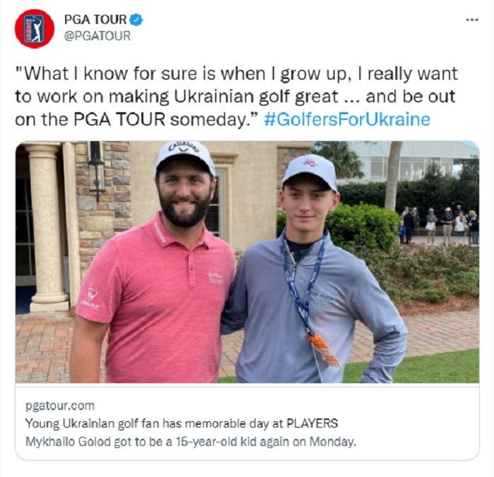Komunitas Golf Patungan untuk Bantu Pegolf Remaja Ukraina Melarikan Diri ke AS