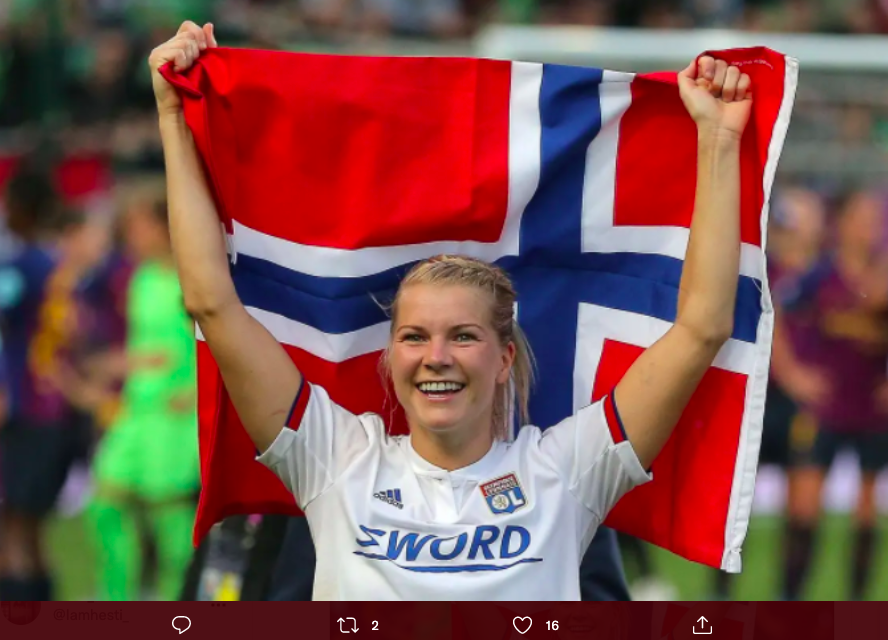 Lima Tahun Absen, Si Cantik Ada Hegerberg Akhirnya Kembali Perkuat Timnas Norwegia