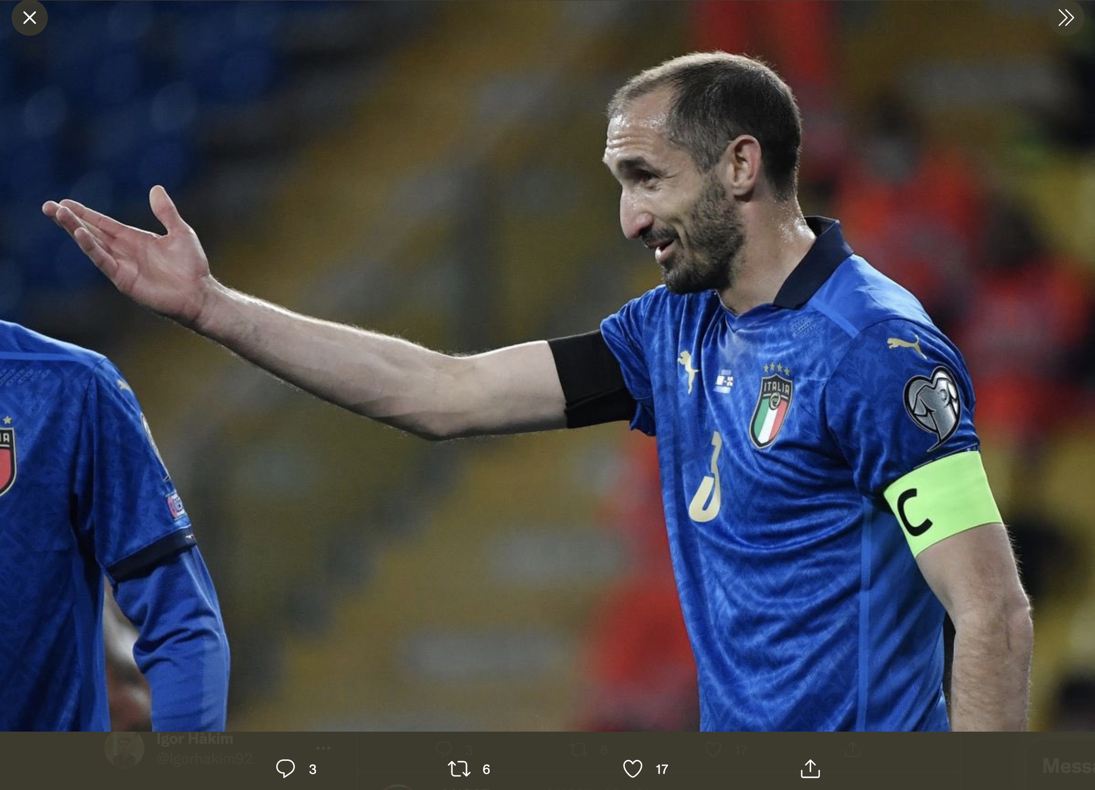 Usai Laga Turki vs Italia, Giorgio Chiellini Isyaratkan Pensiun dari Timnas