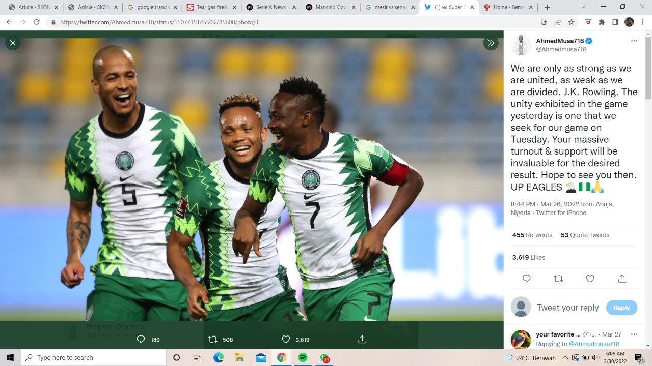 Untuk Kali Pertama Gagal Lolos ke Piala Dunia dalam 16 Tahun, Fans Nigeria Mengamuk