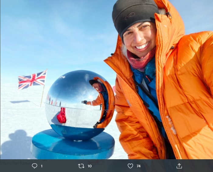 Perwira Tentara Sikh Inggris Ini Wanita Kulit Berwarna Pertama yang Lakukan Ekspedisi Ski Solo ke Kutub Selatan