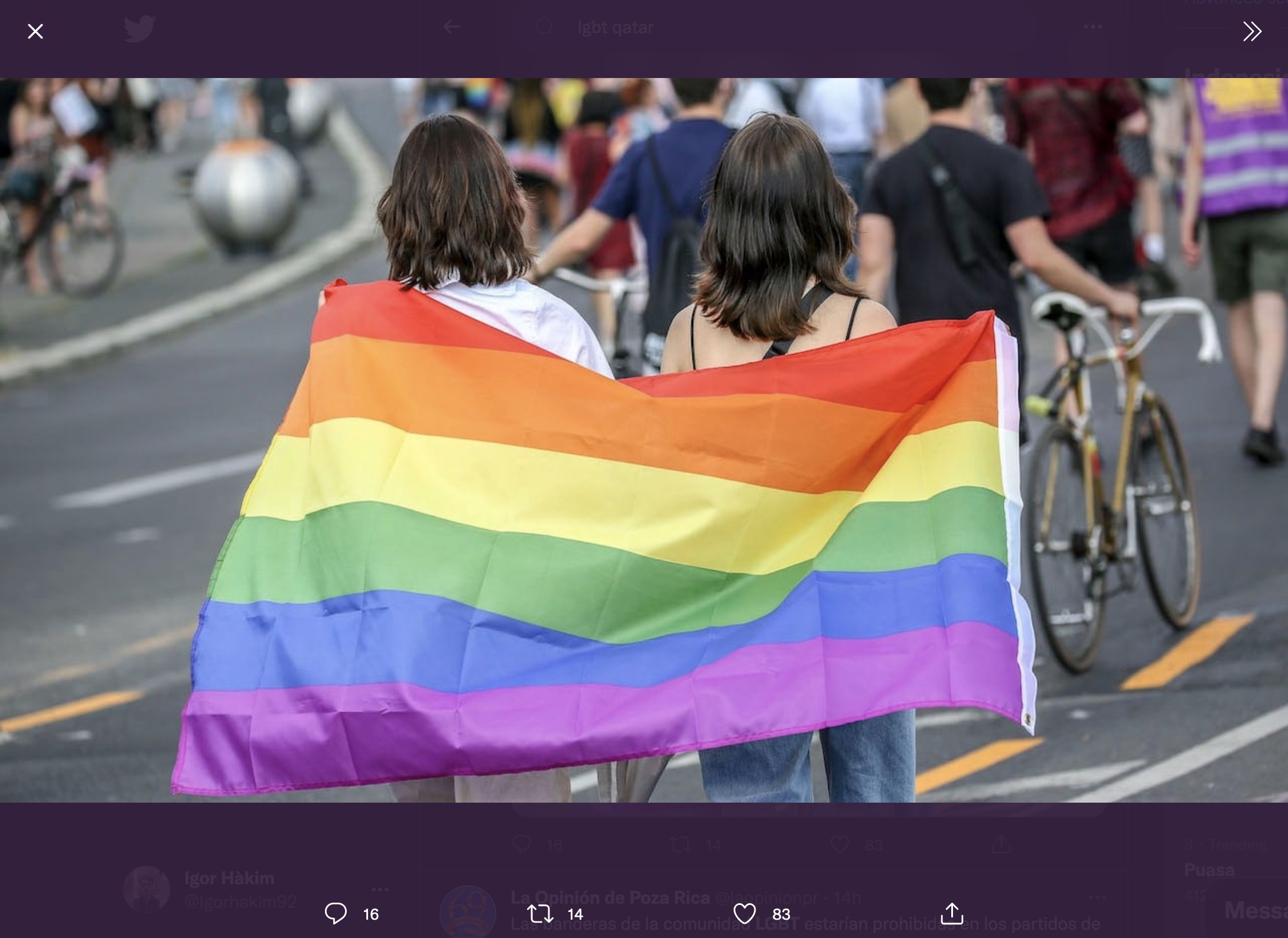 Qatar: Bendera LGBT Dilarang Berkibar Selama Piala Dunia 2022