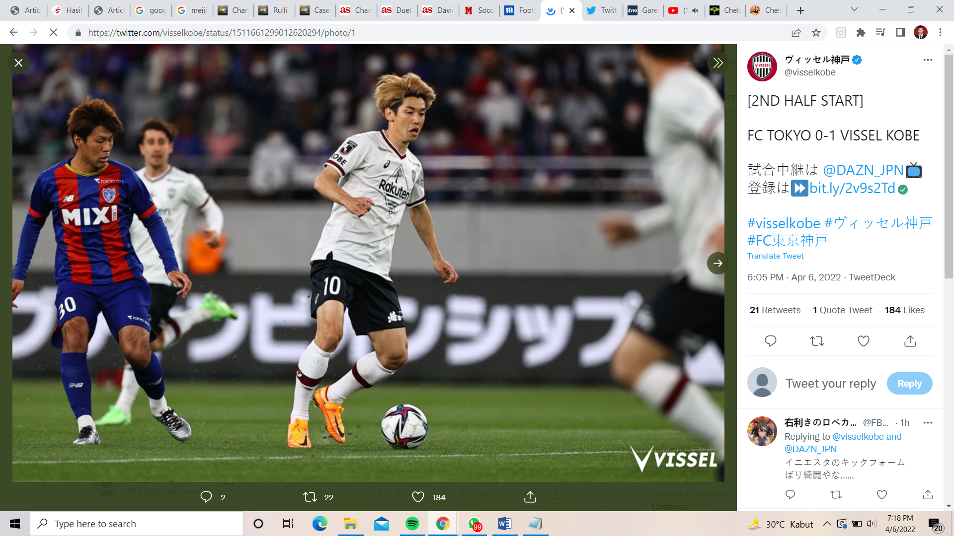 Hasil Meiji Yasuda J1 League 2022: Vissel Kobe Kembali Kalah, Kashima Antlers ke Puncak