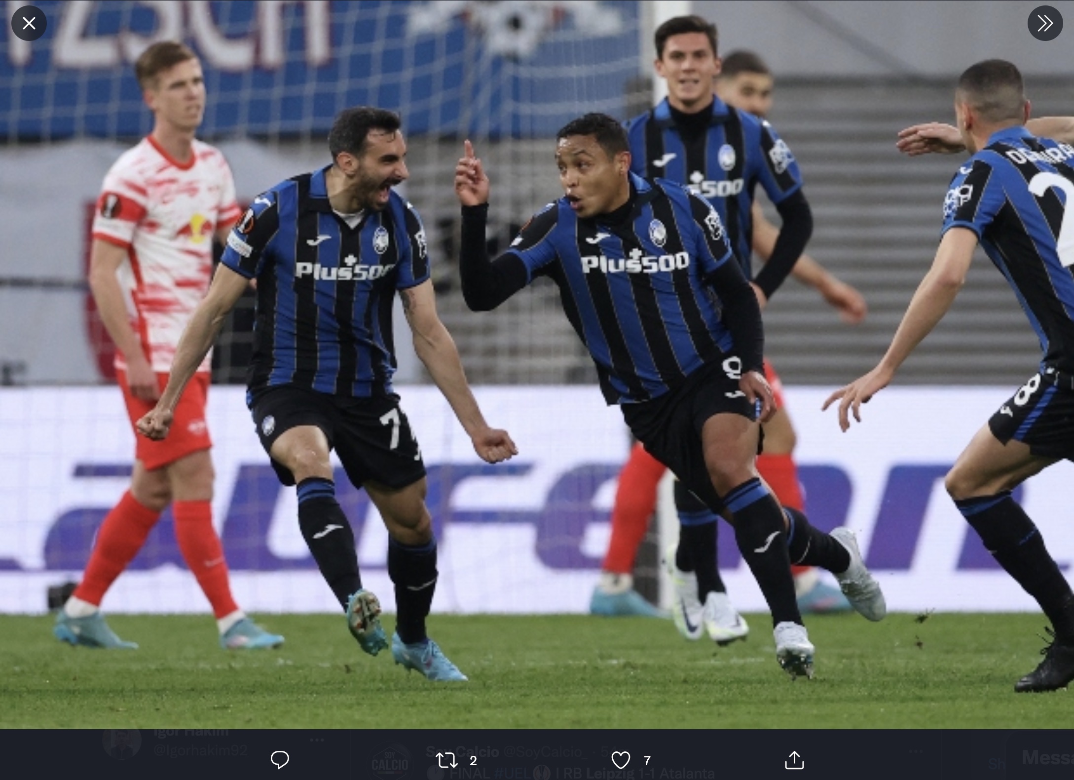 RB Leipzig 1-1 Atalanta: Komentar Luis Muriel Usai Cetak Gol Spektakuler