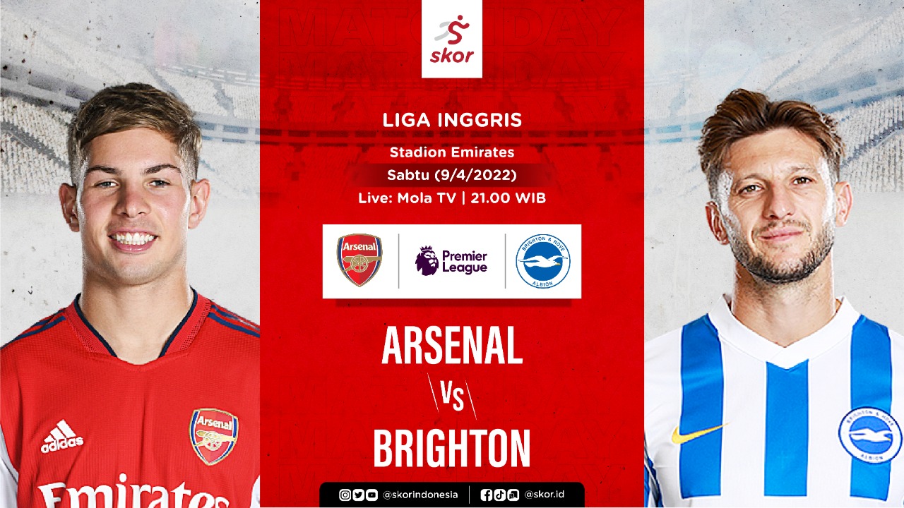 Prediksi Arsenal vs Brighton: Tiket The Gunners ke Empat Besar