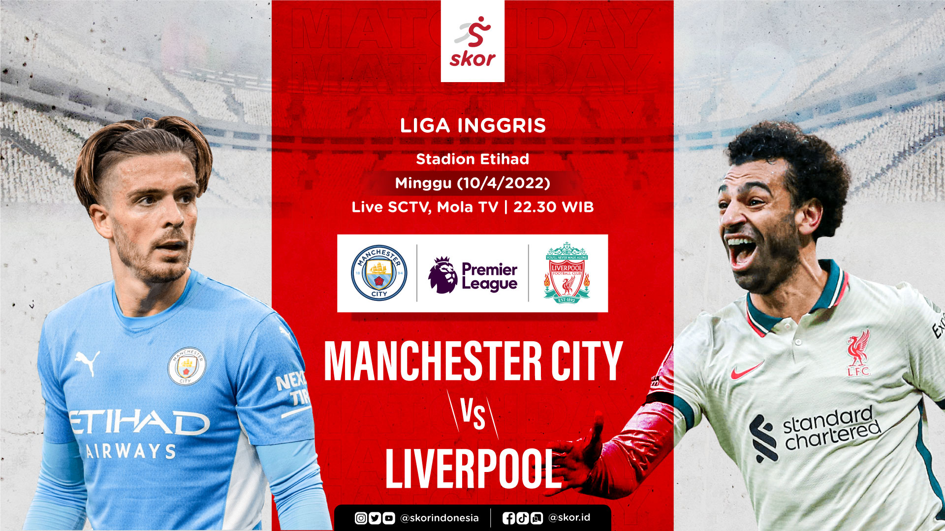 Link Live Streaming Manchester City vs Liverpool di Liga Inggris