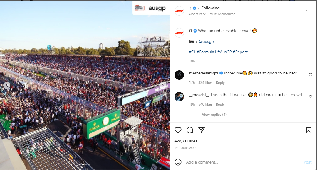 F1 GP Australia 2022 Pecahkan Rekor Penonton dengan 420 Ribu Orang