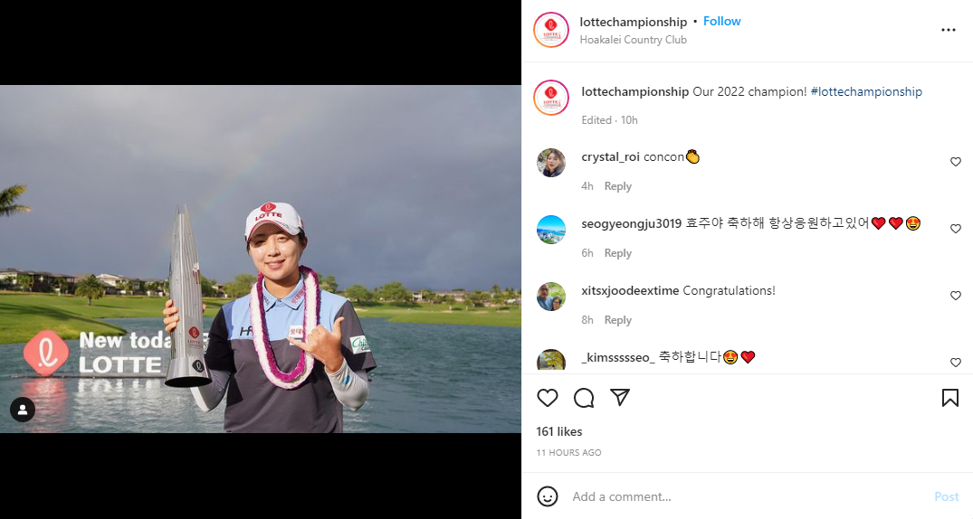 Kim Hyo-joo, Pegolf Korsel Kedua Peraih Gelar LPGA di 2022