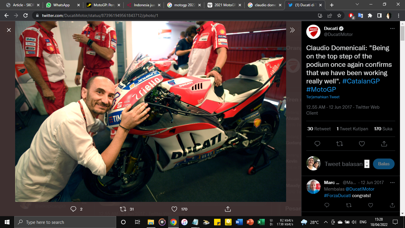 Bos Ducati: Kami Gagal Menjinakkan Valentino Rossi