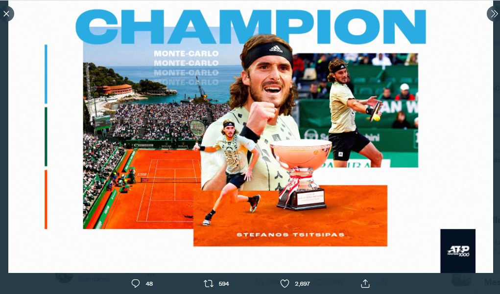 Stefanos Tsitsipas Pertahankan Mahkota Juara di Monte Carlo Masters 2022