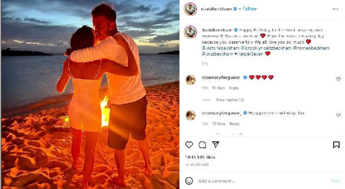 Victoria Beckham Pamer Hadiah dari Harper Seven dan Ciuman Mesra Suami saat HUT Ke-48