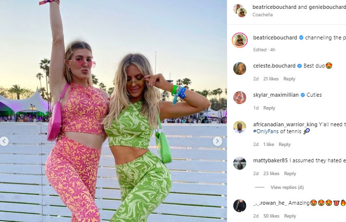 Eugenie Bouchard dan Kembarannya Muncul di Festival Coachella 