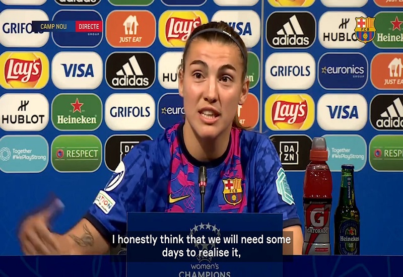 VIDEO: Barcelona Femeni Pecah Rekor Penonton Terbanyak, Gelandang Ini Speechless