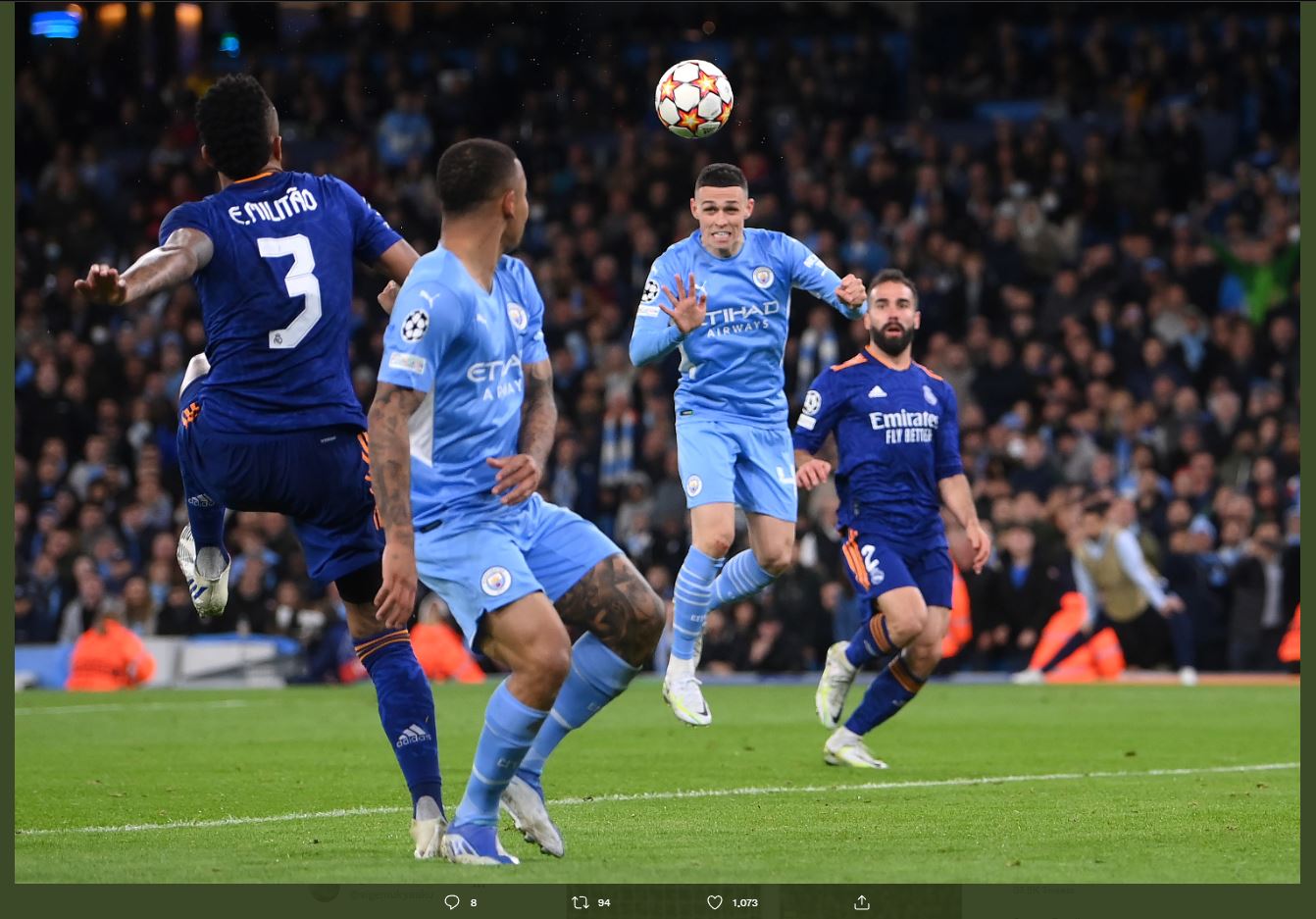 Manchester City vs Real Madrid: Hujan Gol, Rekor Semifinal Liga Champions Terulang