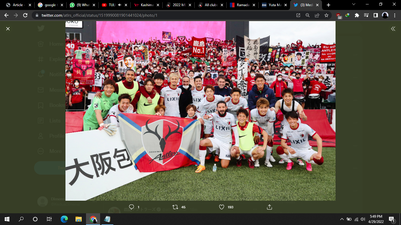 Libas Cerezo Osaka, Kashima Antlers Puncaki Klasemen J1 League 2022