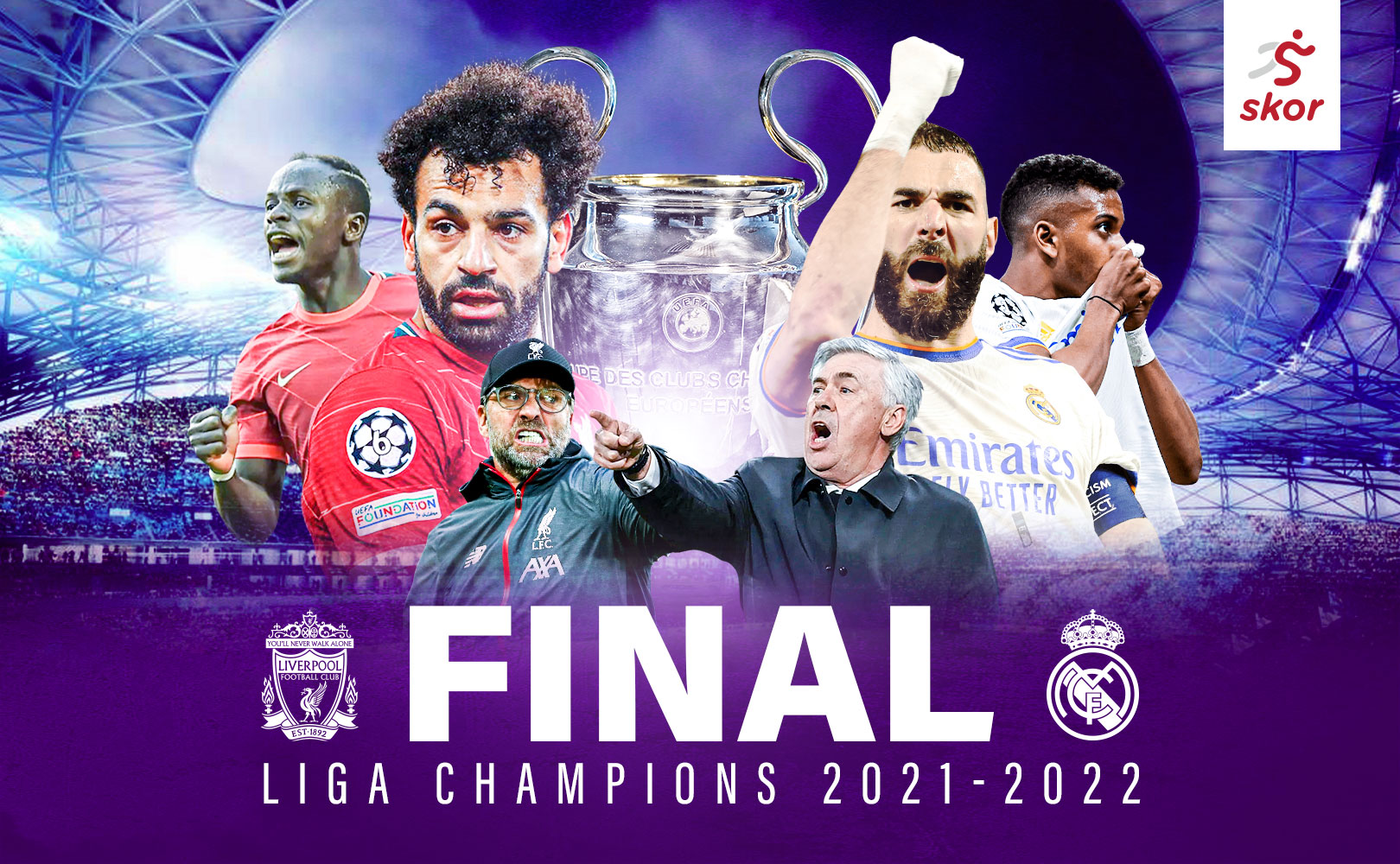 Final Liga Champions Liverpool vs Real Madrid: Jurgen Klopp vs Carlo Ancelotti