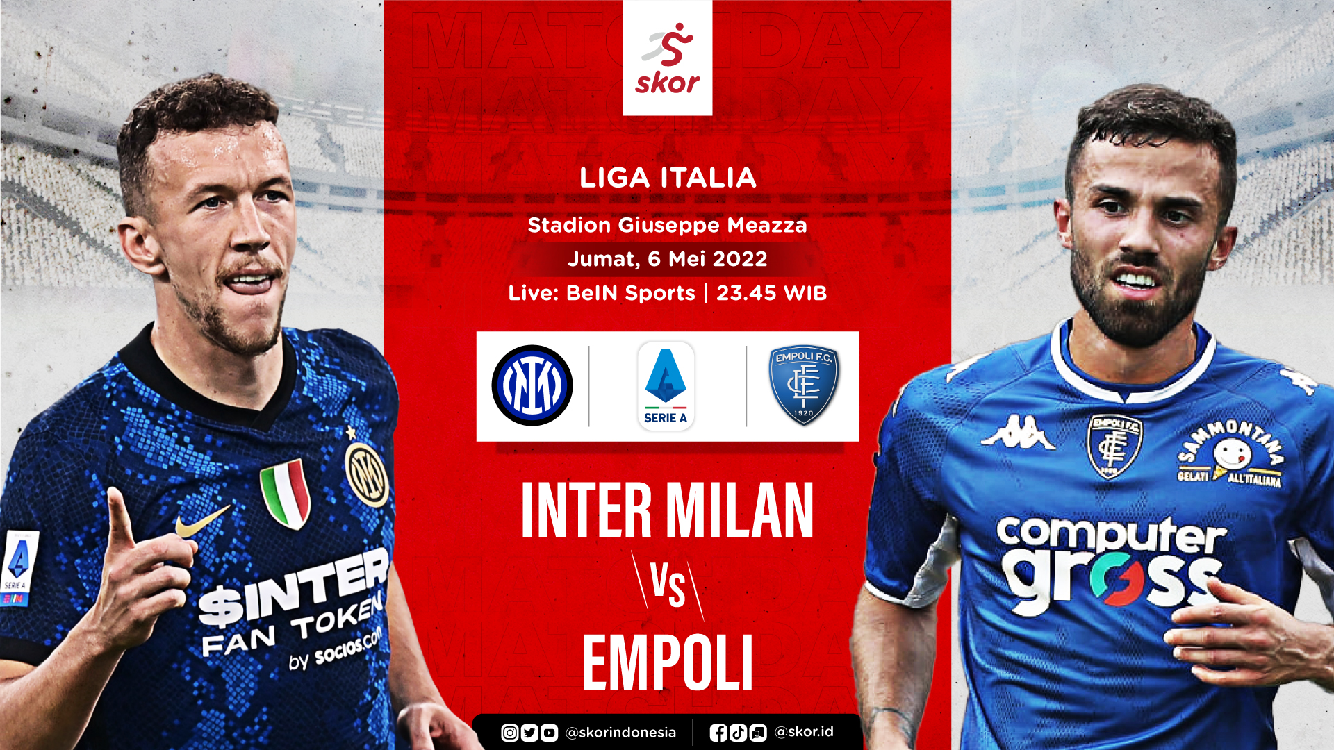 Link Live Streaming Inter Milan vs Empoli di Liga Italia