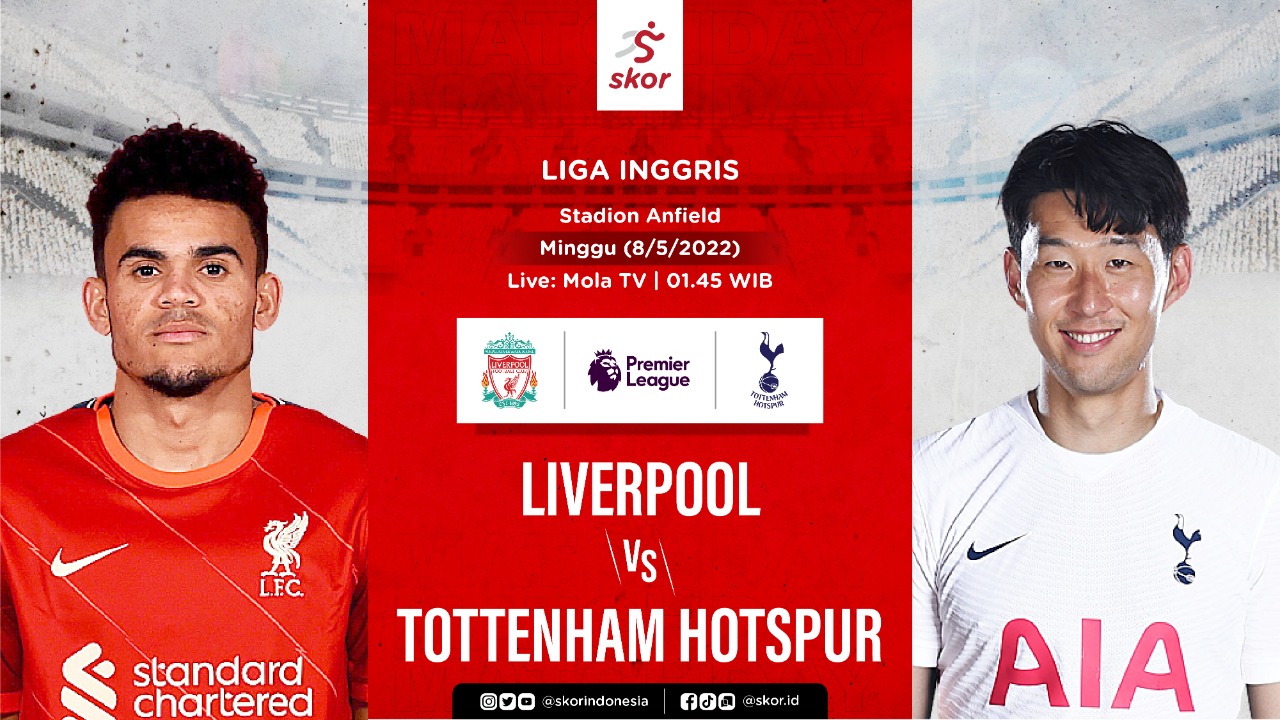 Link live streaming Liverpool vs Tottenham Hotspur di Liga Inggris